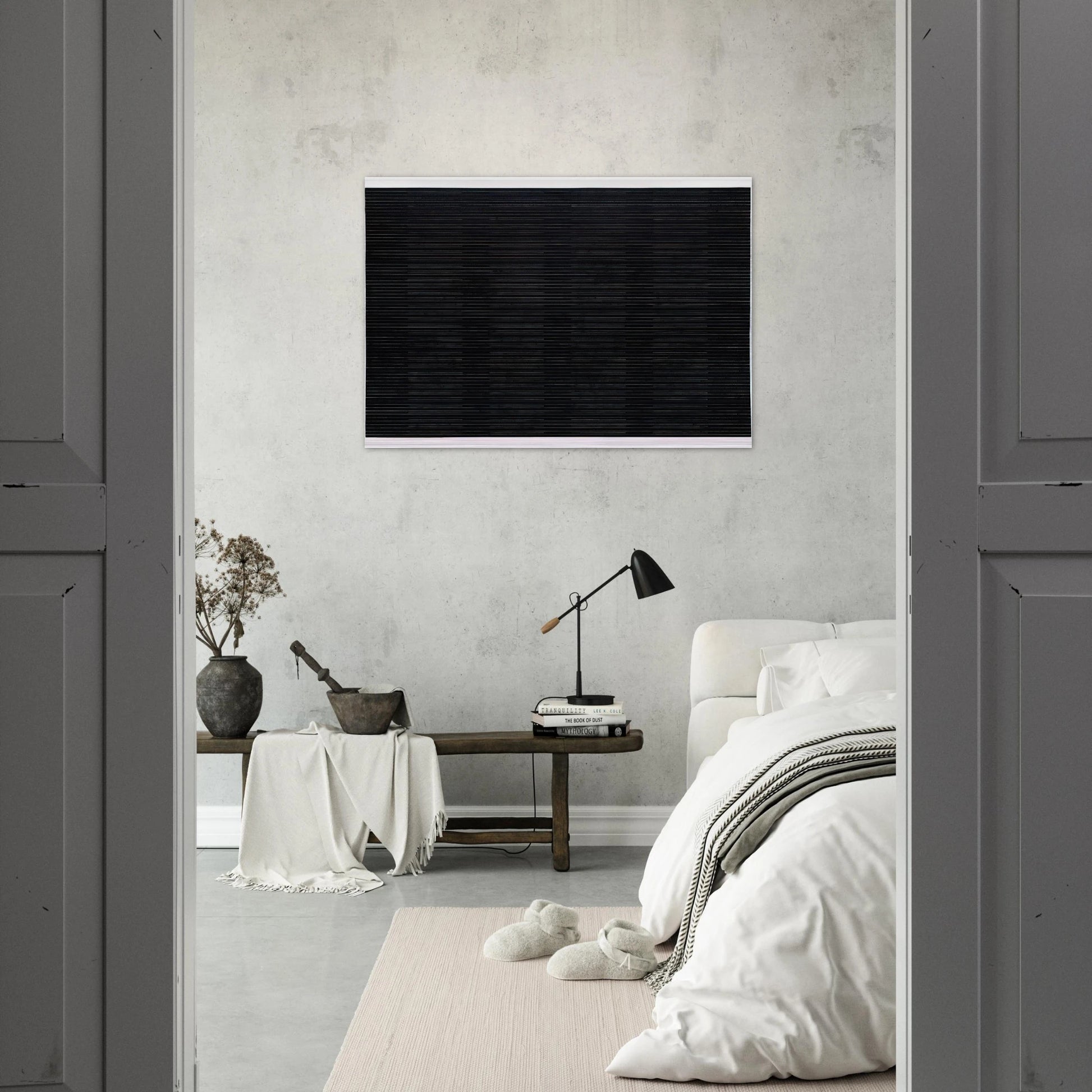 The Sea - Agnes Martin Brushed Aluminum Print - 70x100 cm / 28x40 inches | Agnes Martin Aluminum Print | Agnes Martin Prints