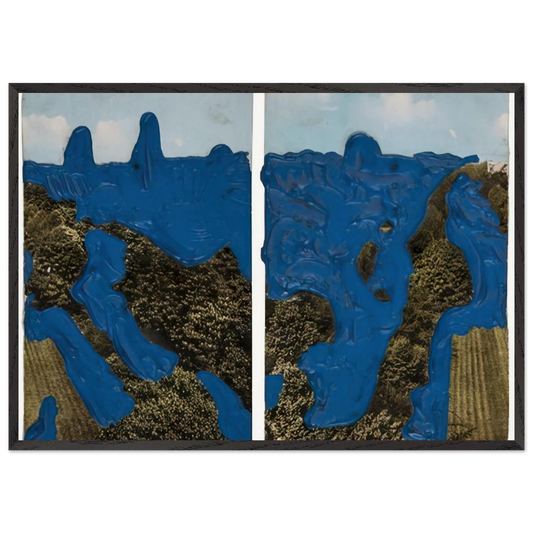 Postcard - 1968 - Dieter Roth 70x100 cm / 28x40 inches Framed Art Print – Black Wooden Frame