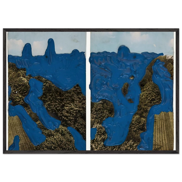 Postcard - 1968 - Dieter Roth 70x100 cm / 28x40 inches Framed Art Print – Black Wooden Frame