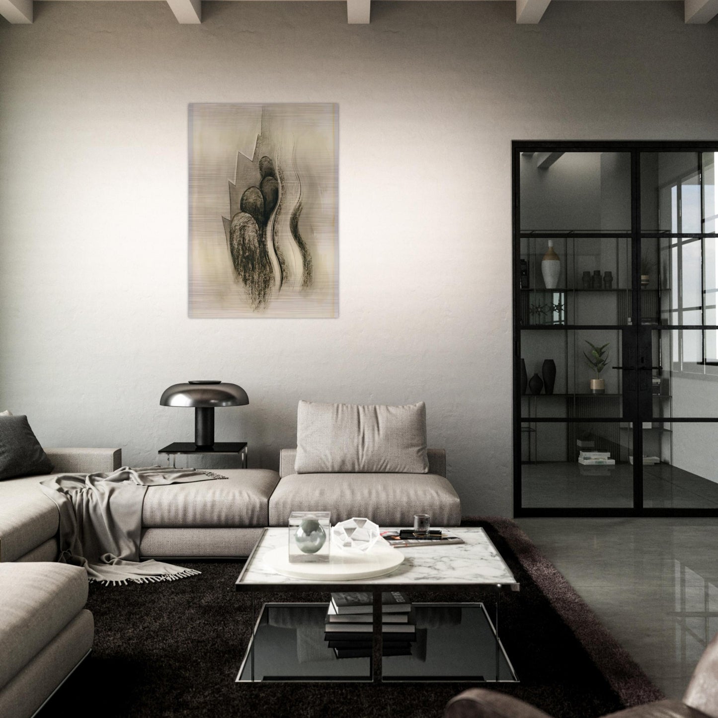 Drawing XIII - Georgia O'Keeffe Brushed Aluminum Print - 70x100 cm / 28x40 inches | Georgia O'Keeffe Aluminum Print | Georgia O'Keeffe Prints