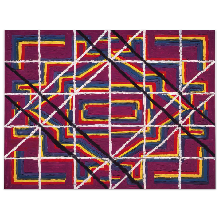 Alfred Jensen - Spanish Door Design Purple - 1959  75x100 cm / 30x40inches Fine Art Poster