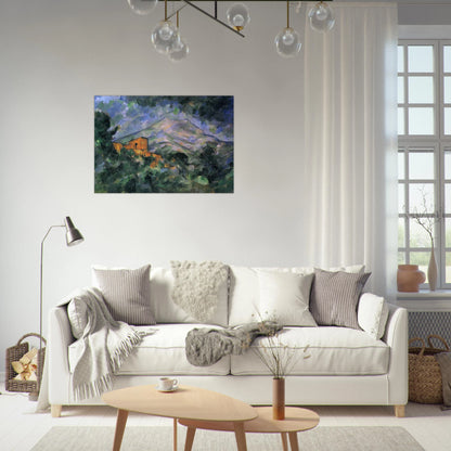 Montagne Sainte-Victoire and the Black Chateau - Paul Cézanne Brushed Aluminum Print - 70x100 cm / 28x40 inches | Paul Cézanne Aluminum Print | Paul Cézanne Prints