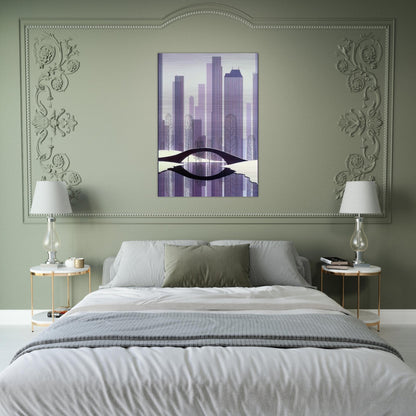Central Park - Eyvind Earle Brushed Aluminum Print - 70x100 cm / 28x40 inches | Eyvind Earle Aluminum Print | Eyvind Earle Prints