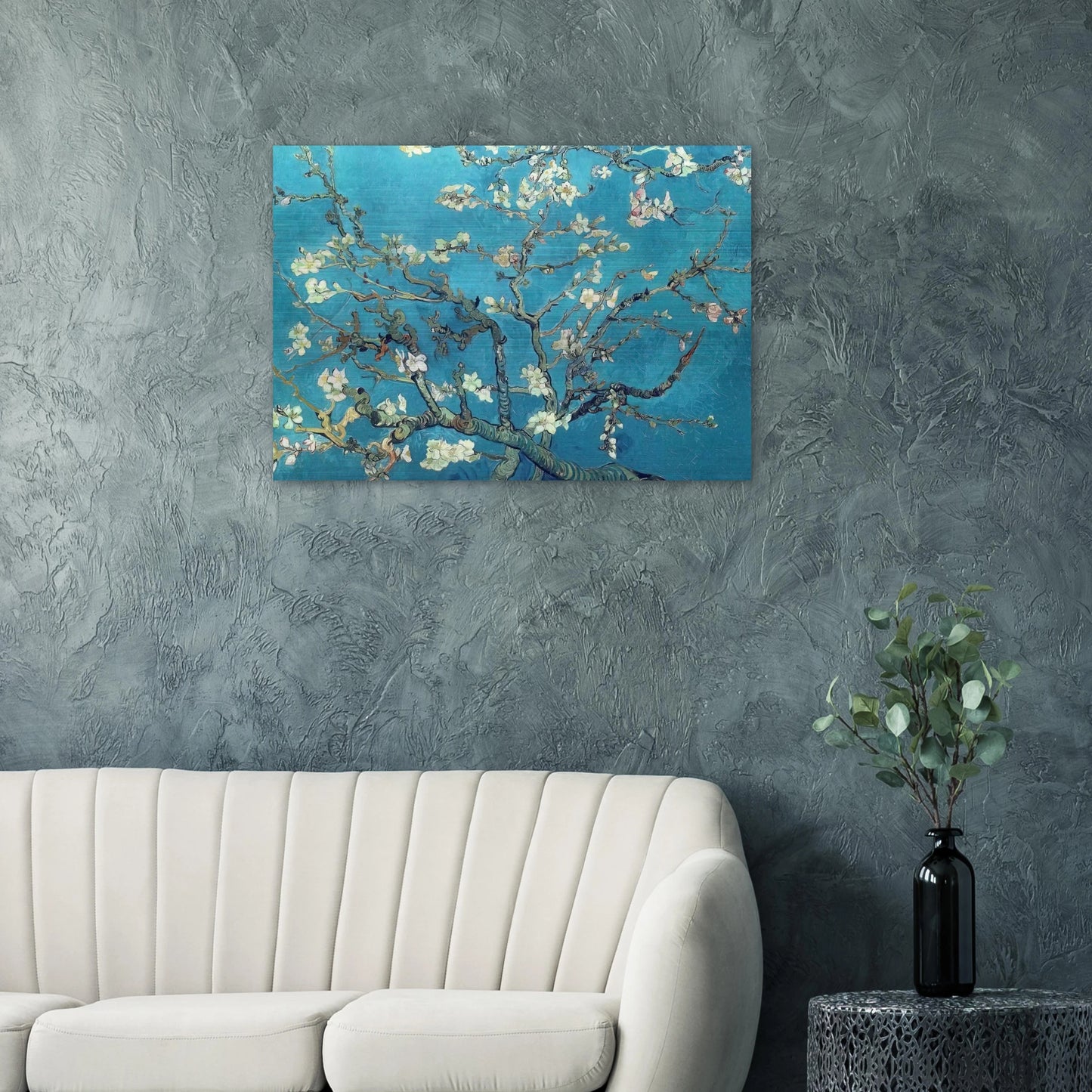 Branches with Almond Blossom - Vincent van Gogh Brushed Aluminum Print - 70x100 cm / 28x40 inches | Vincent van Gogh Aluminum Print | Vincent van Gogh Prints