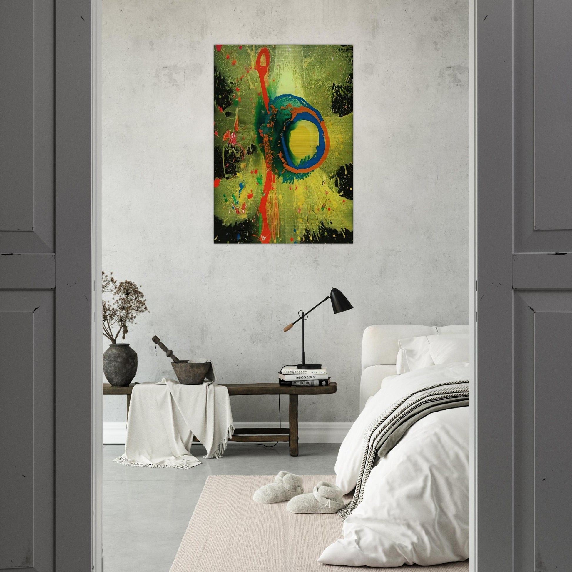 Survivor Man 17.08.08 - 2008 - John Hoyland Brushed Aluminum Print - 70x100 cm / 28x40 inches | John Hoyland Aluminum Print | John Hoyland Prints