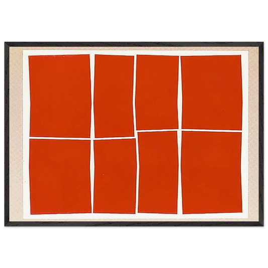 Metaesquema - Neo-Concretism - Helio Oiticica 70x100 cm / 28x40 inches Framed Art Print – Black Wooden Frame