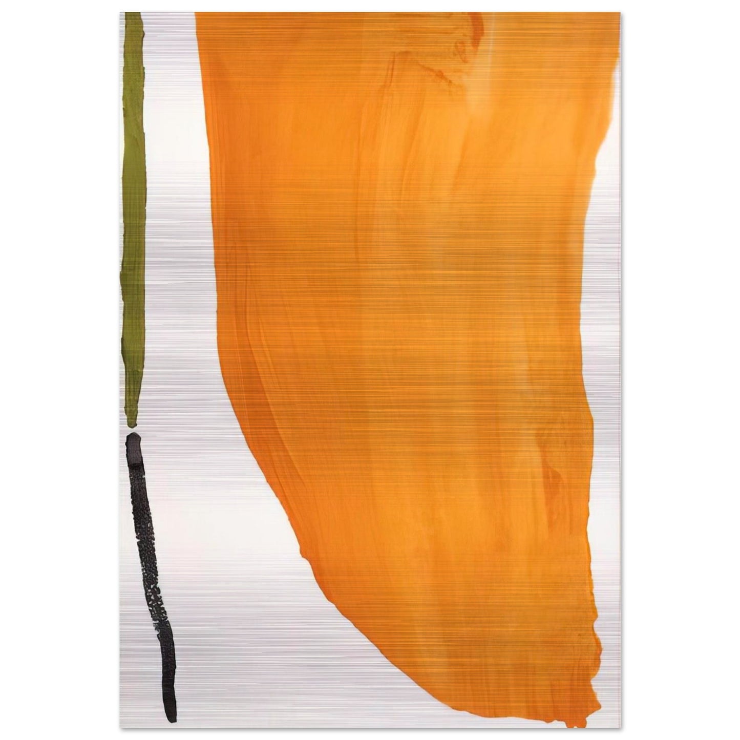 Orange Downpour - 1970 - Helen Frankenthaler Brushed Aluminum Print - 70x100 cm / 28x40 inches | Helen Frankenthaler Aluminum Print | Helen Frankenthaler Prints