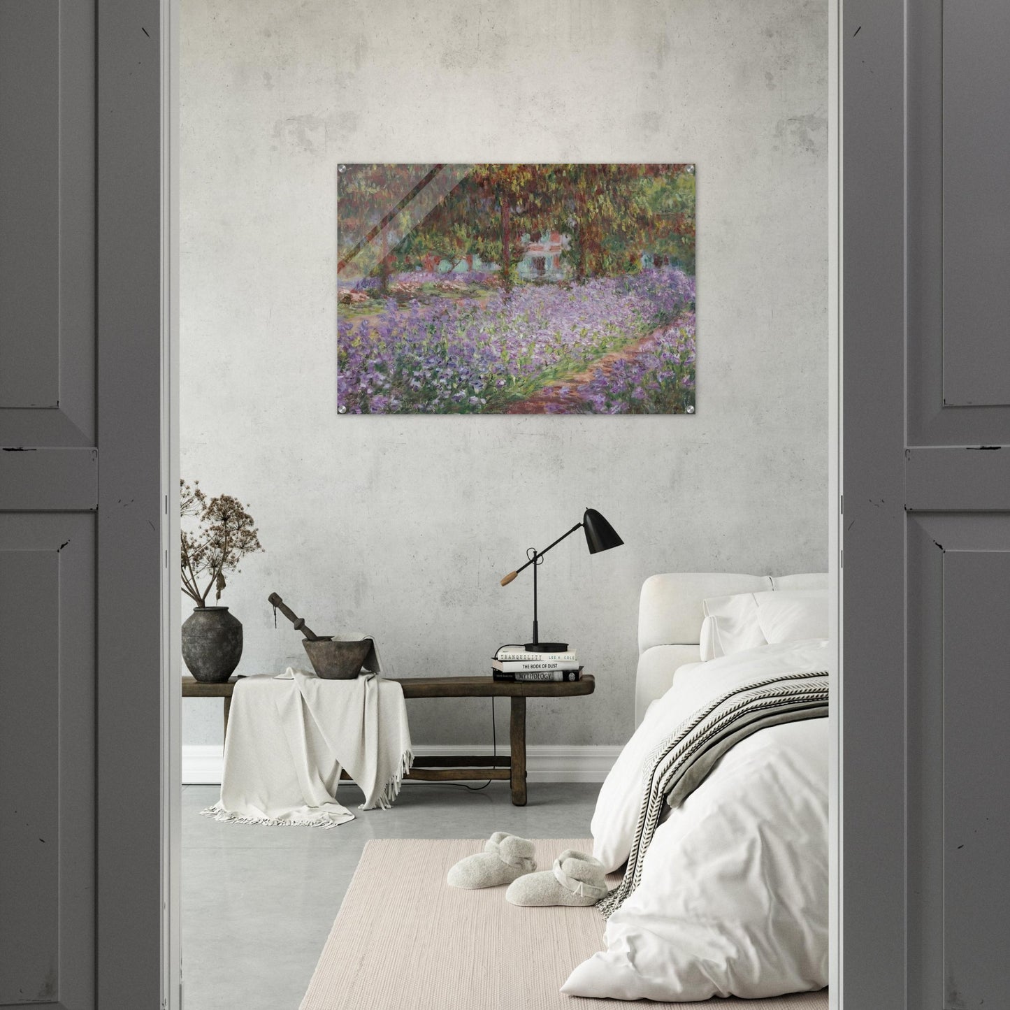 Irises in Monet's Garden - claude monet Acrylic Print - 70x100 cm / 28x40″ inches