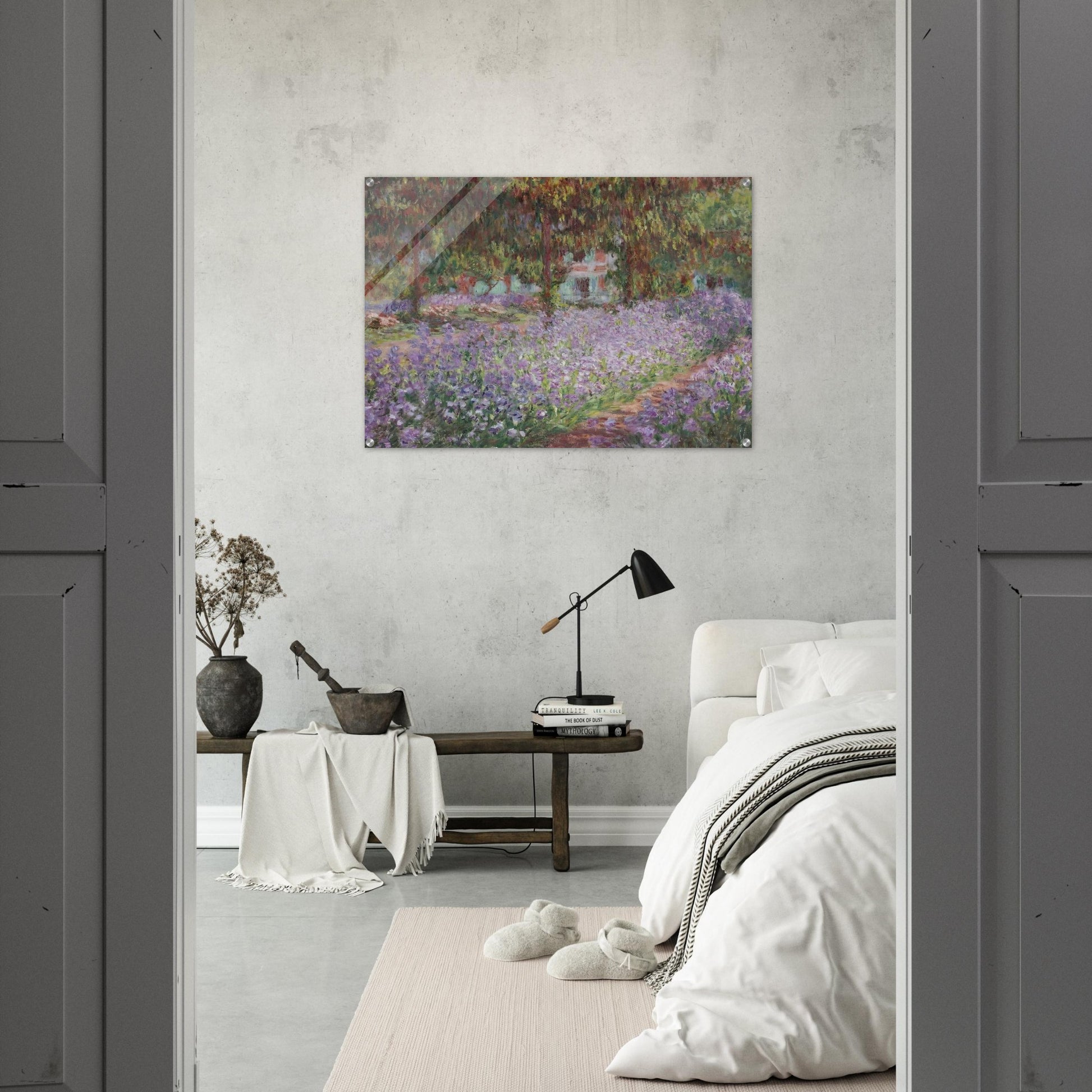 Irises in Monet's Garden - claude monet Acrylic Print - 70x100 cm / 28x40″ inches