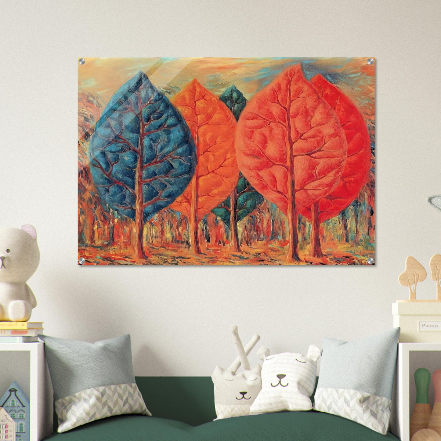 THE FIRE 1943 - Rene Magritte Acrylic Print - 70x100 cm / 28x40″ inches | Rene Magritte Wall Art | Rene Magritte Prints