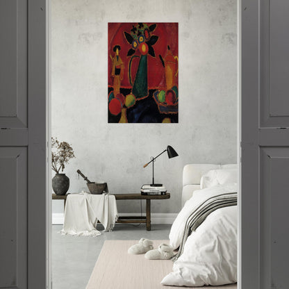 JAPANESE FLOWER 1913 - Alexej von Jawlensky Brushed Aluminum Print - 70x100 cm / 28x40 inches | Alexej von Jawlensky Aluminum Print | Alexej von Jawlensky Prints