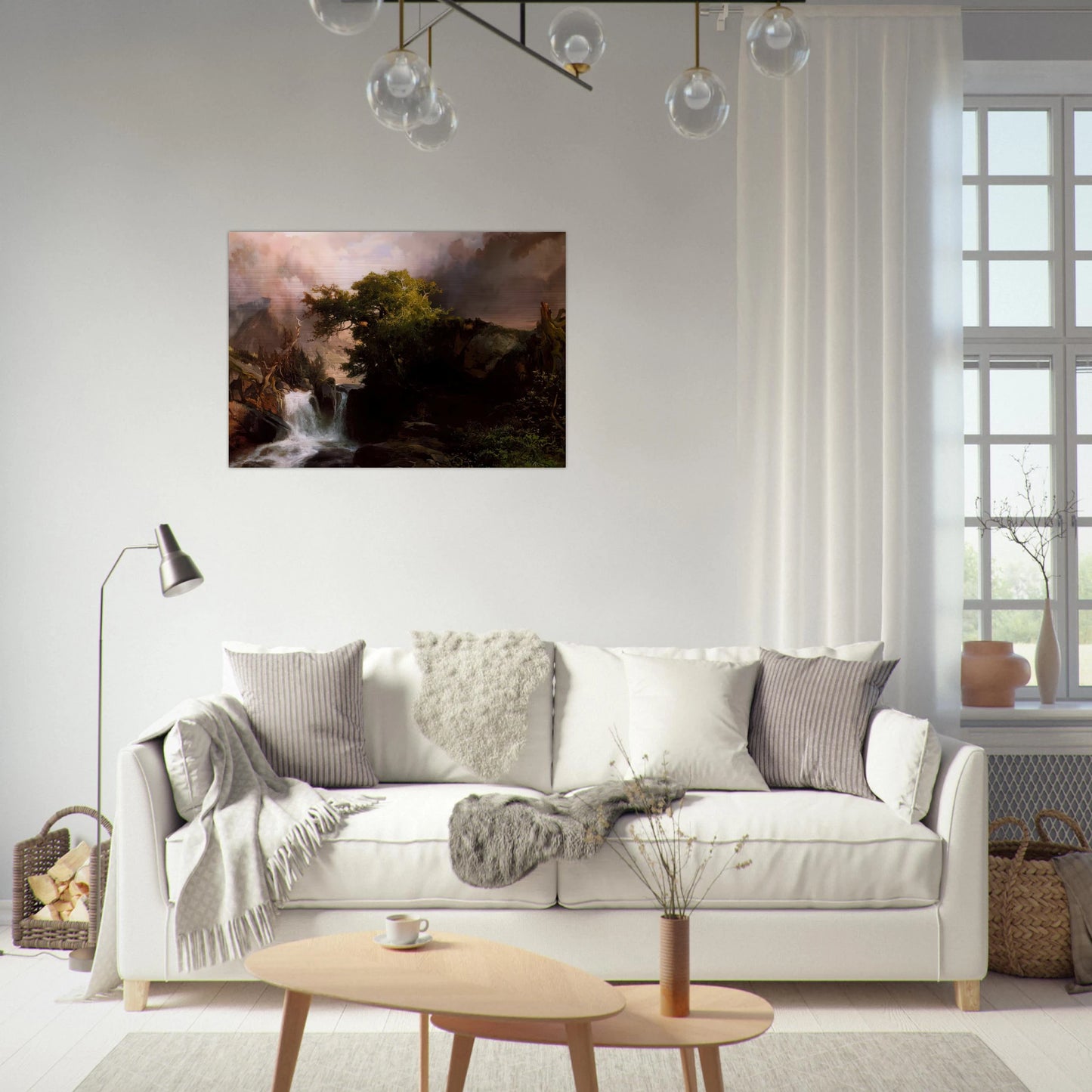 A Mountain Stream - Thomas Moran Brushed Aluminum Print - 70x100 cm / 28x40 inches | Thomas Moran Aluminum Print | Thomas Moran Prints