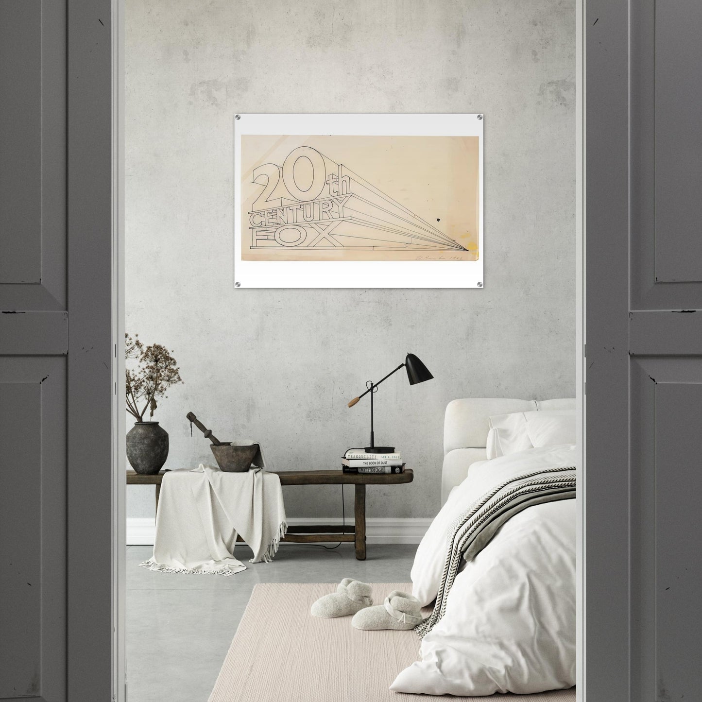 TRADEMARK STUDY 4 1962 - Edward Ruscha Acrylic Print - 70x100 cm / 28x40″ inches
