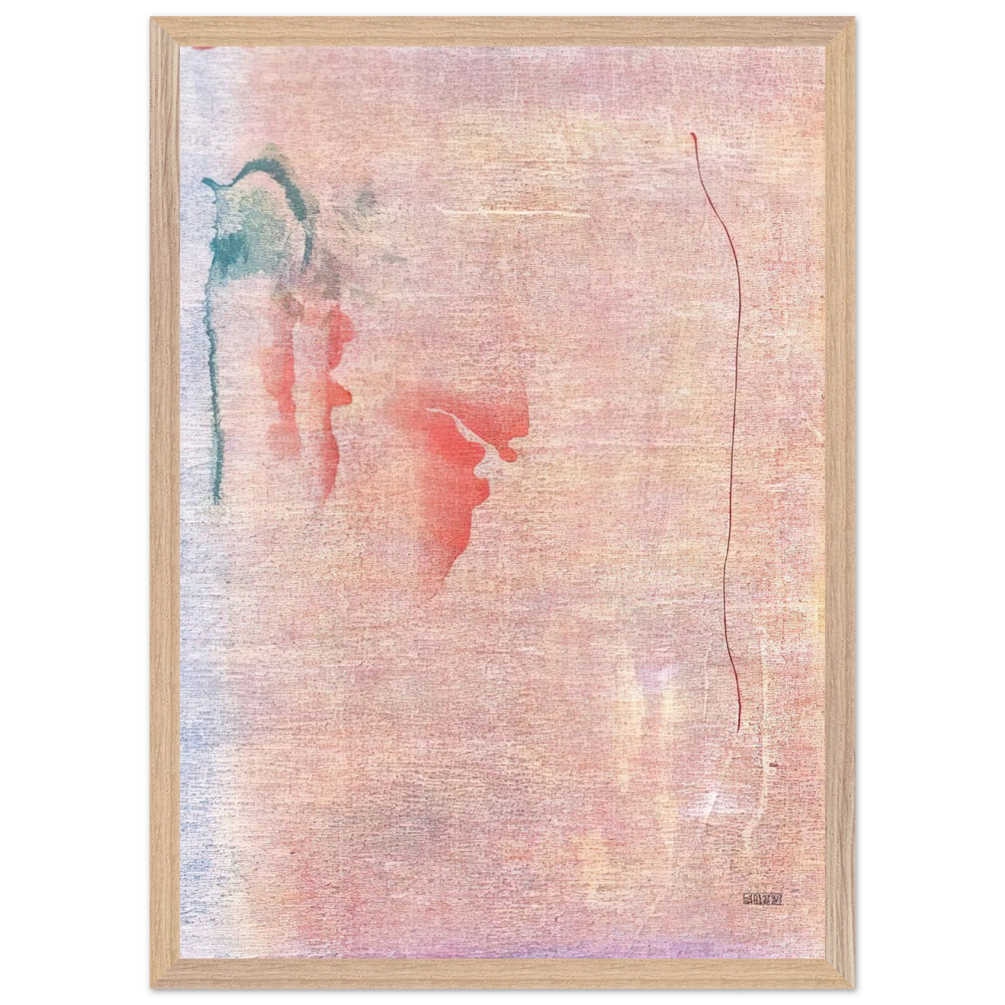 Helen Frankenthaler - Cedar Hill - 1983 Wall art - 21x29.7 cm / 8x12" - Premium Wooden Framed Poster With Fine Art Paper-canvas - Black frame
