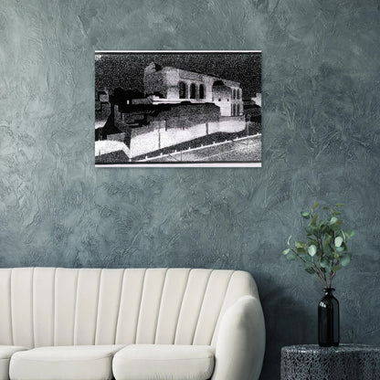 NOCTURNAL ROME BASILICA OF CONSTANTINE - MC Escher Brushed Aluminum Print - 70x100 cm / 28x40 inches | MC Escher Aluminum Print | MC Escher Prints