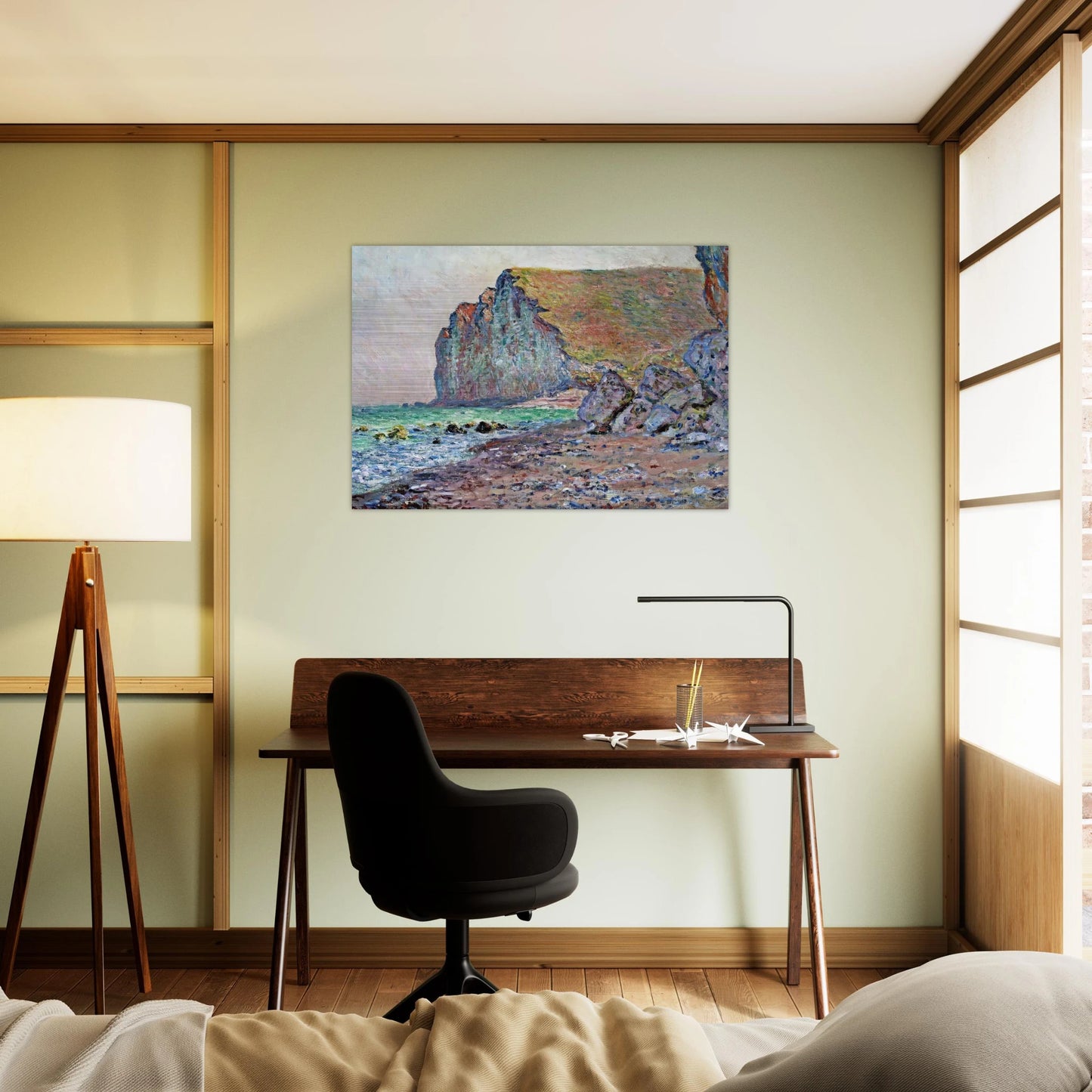 Cliffs of Les Petites-Dalles - claude monet Brushed Aluminum Print - 70x100 cm / 28x40 inches | claude monet Aluminum Print | claude monet Prints