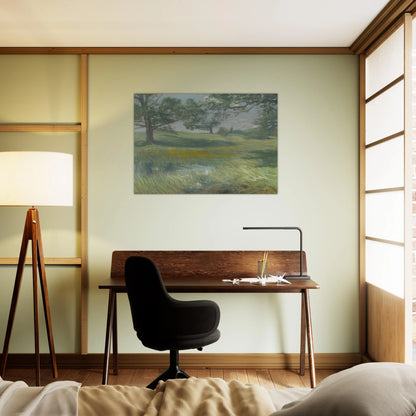 Meadows - Childe Hassam Brushed Aluminum Print - 70x100 cm / 28x40 inches | Childe Hassam Aluminum Print | Childe Hassam Prints