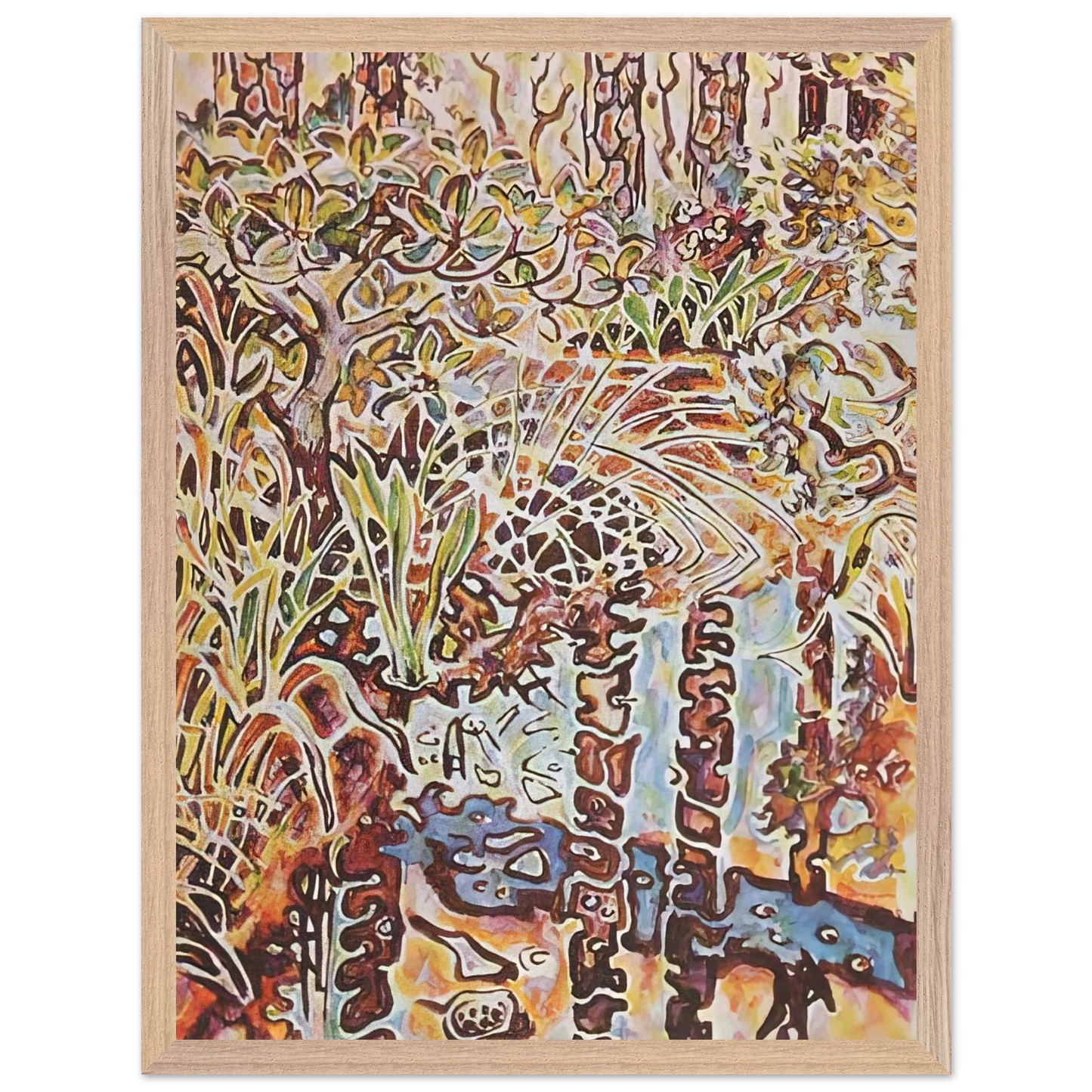 Walter Inglis Anderson - Walter Anderson Wall art - A1 (59.4 x 84.1  cm) - Premium Wooden Framed Poster With Fine Art Paper-canvas - Black frame