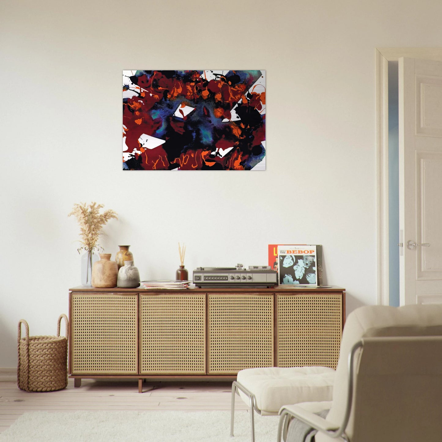 Untitled  SFP94-149  SFF 1819  - Sam Francis Brushed Aluminum Print - 70x100 cm / 28x40 inches | Sam Francis Aluminum Print | Sam Francis Prints