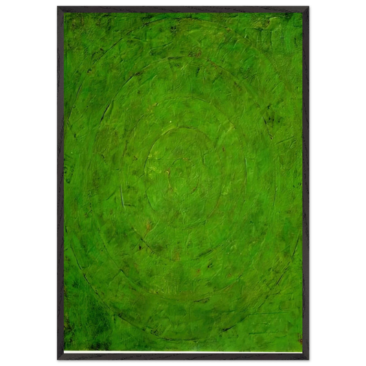 GREEN TARGET - Jasper Johns 70x100 cm / 28x40 inches Framed Art Print – Black Wooden Frame