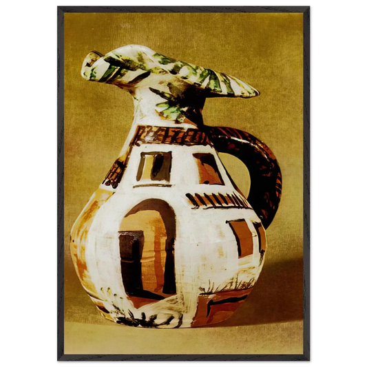 Jug with handle - Pablo Picasso 70x100 cm / 28x40 inches Framed Art Print – Black Wooden Frame