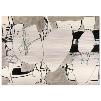 Inner Space - 1952 - Gene Davis Brushed Aluminum Print - 70x100 cm / 28x40 inches | Gene Davis Aluminum Print | Gene Davis Prints