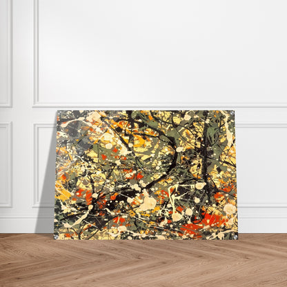 NUMBER 8 DETAIL - Jackson Pollock Acrylic Print - 70x100 cm / 28x40″ inches