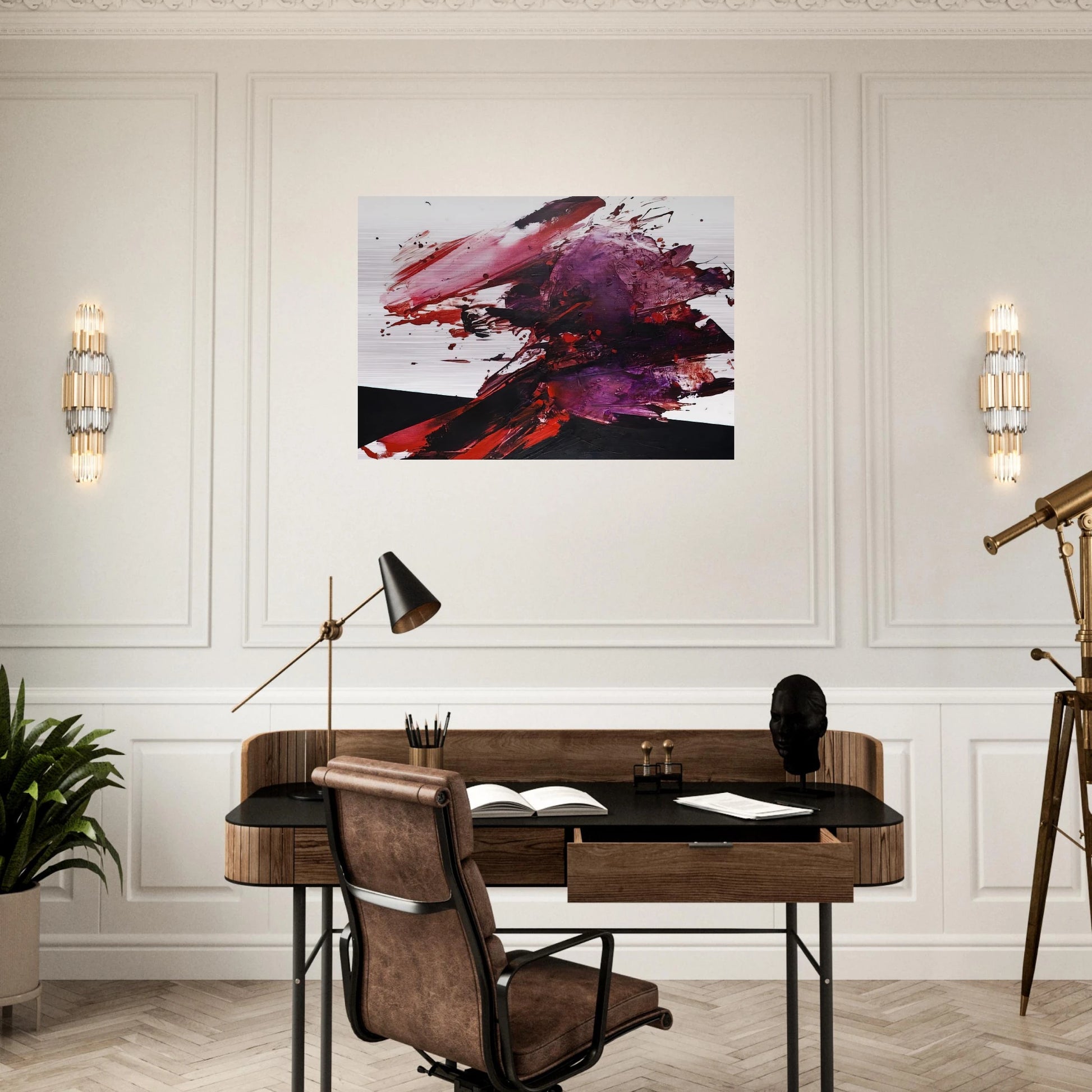 UNTITLED 2447 2009 - Luis Feito Brushed Aluminum Print - 70x100 cm / 28x40 inches | Luis Feito Aluminum Print | Luis Feito Prints