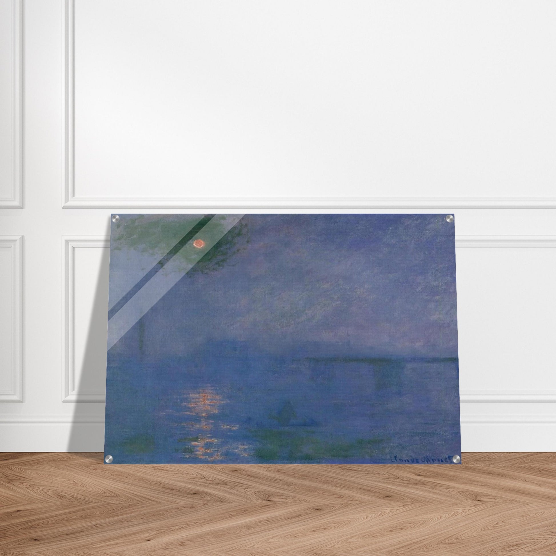 Charing Cross Bridge, Fog on the Themes - claude monet Acrylic Print - 70x100 cm / 28x40″ inches | claude monet Wall Art | claude monet Prints