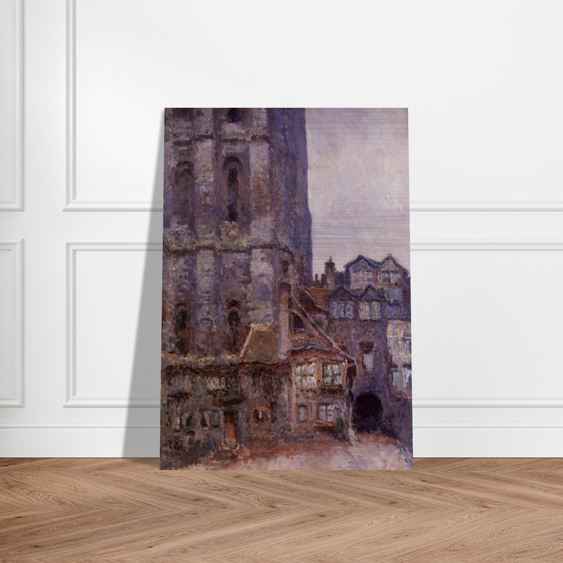 The Cour d'Albane, Grey Weather - claude monet Brushed Aluminum Print - 70x100 cm / 28x40 inches | claude monet Aluminum Print | claude monet Prints