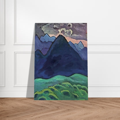 BLAUER KEGELBERG 1930 - Gabriele Munter Brushed Aluminum Print - 70x100 cm / 28x40 inches | Gabriele Munter Aluminum Print | Gabriele Munter Prints