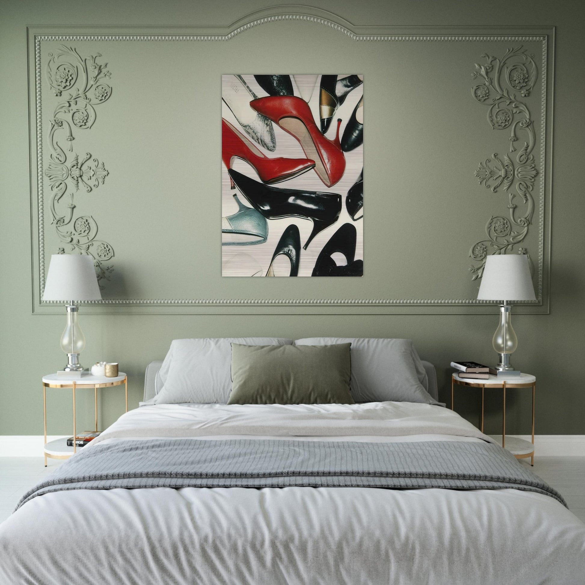 Shoes - Andy Warhol Brushed Aluminum Print - 70x100 cm / 28x40 inches | Andy Warhol Aluminum Print | Andy Warhol Prints