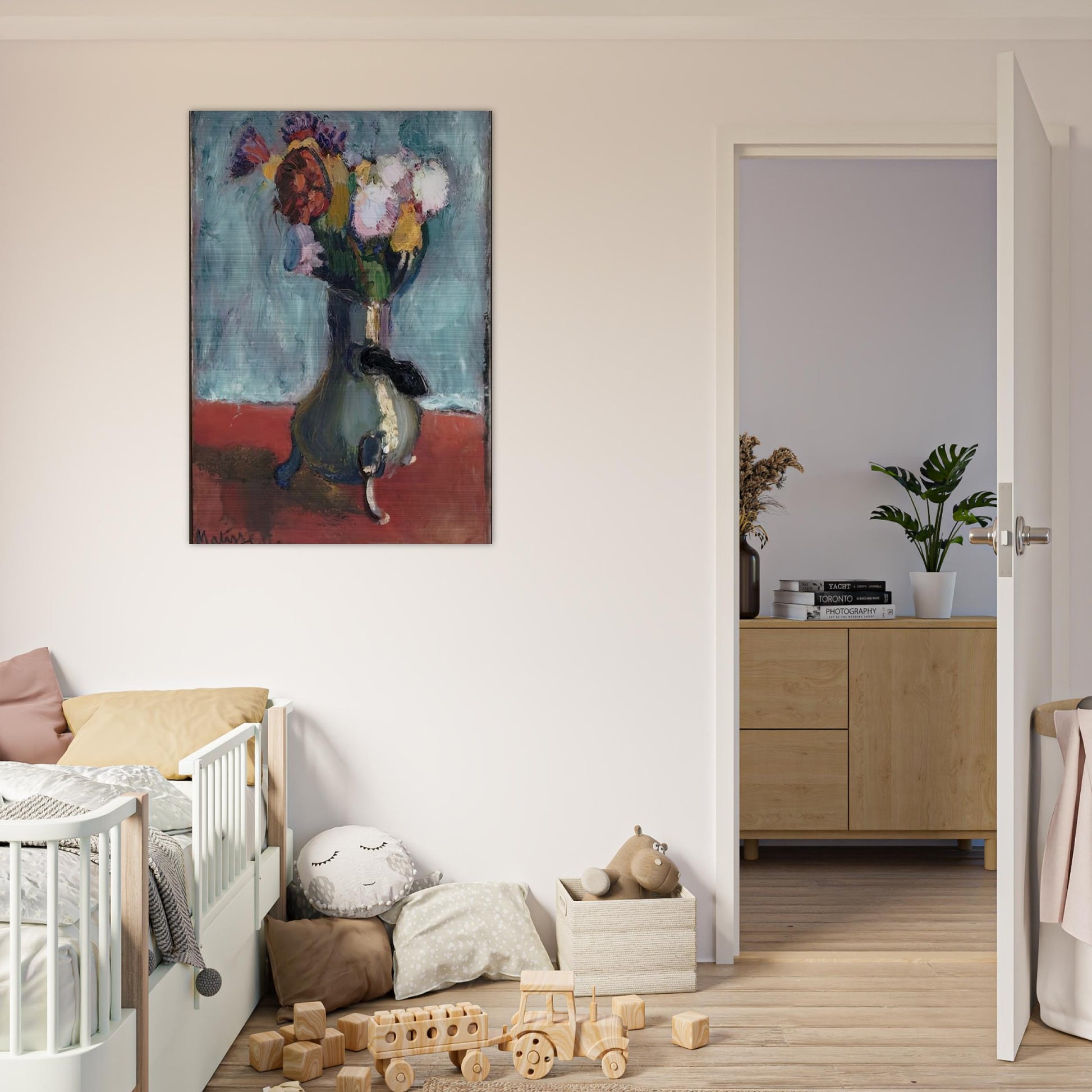 BOUQUET OF FLOWERS IN CHOCOLATE 1902 - Henri Matisse Brushed Aluminum Print - 70x100 cm / 28x40 inches | Henri Matisse Aluminum Print | Henri Matisse Prints