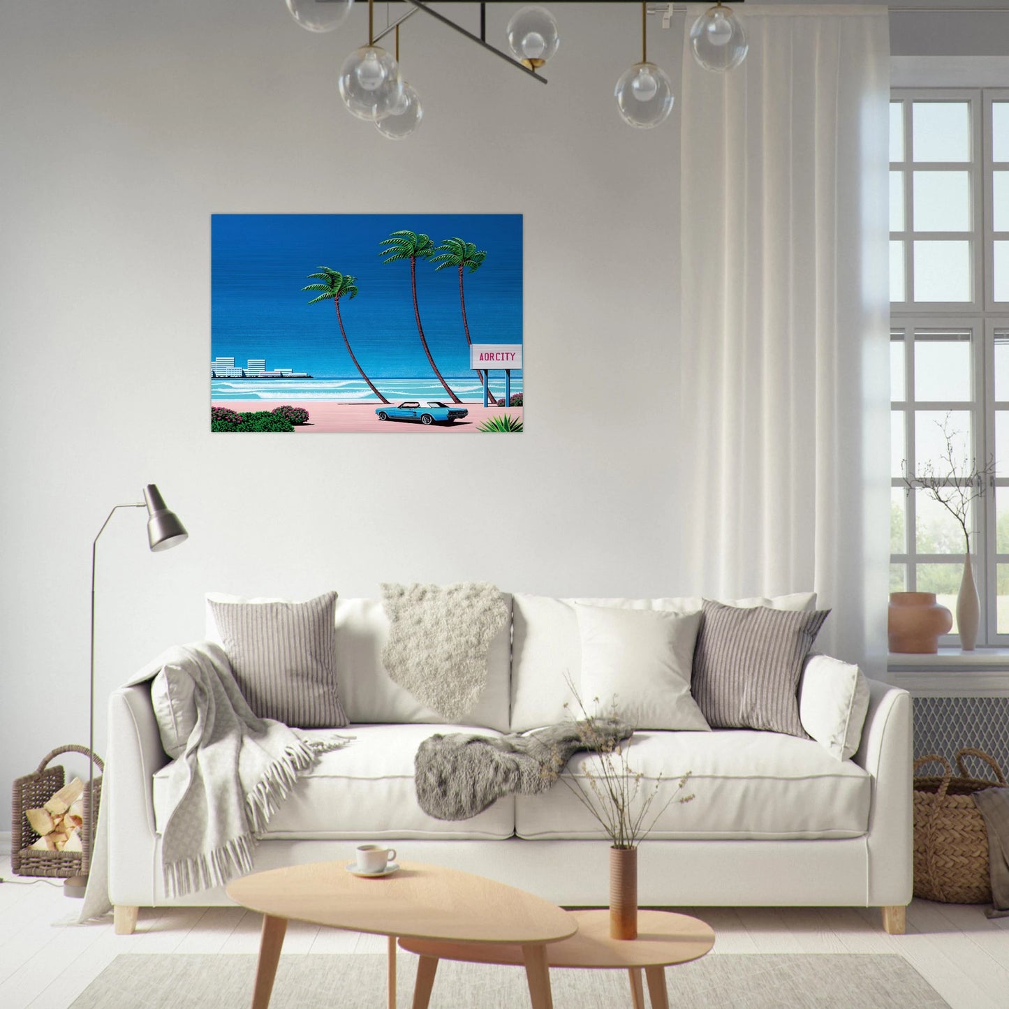Light Mellow Sealine - Hiroshi Nagai Brushed Aluminum Print - 70x100 cm / 28x40 inches | Hiroshi Nagai Aluminum Print | Hiroshi Nagai Prints