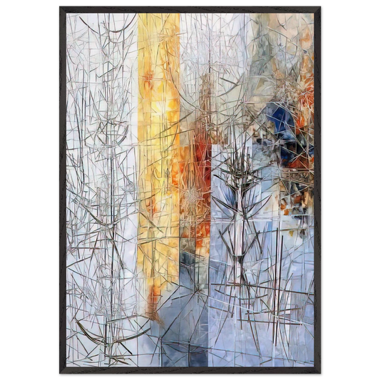 Untitled - 1957 N1 - Jimmy Ernst 70x100 cm / 28x40 inches Framed Art Print – Black Wooden Frame