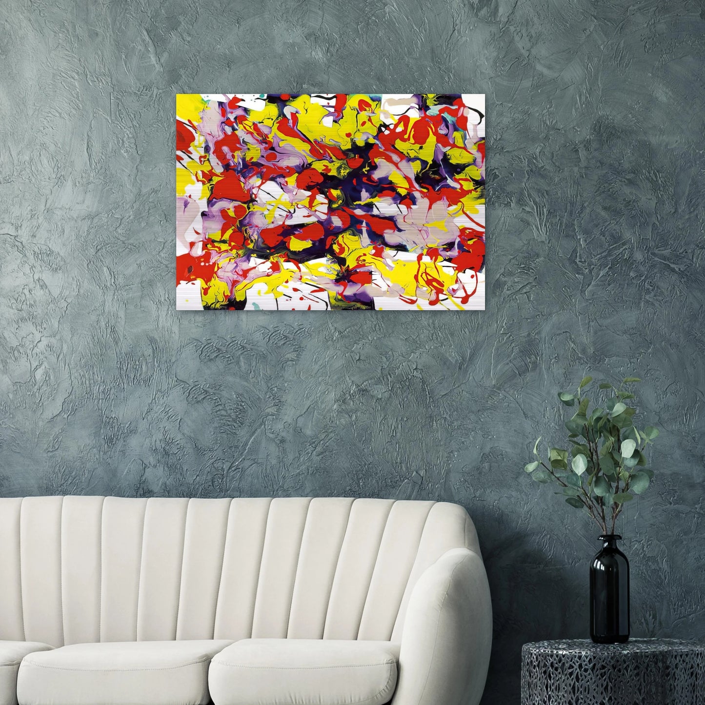 Untitled  SFP94-69  SFF 1743  - Sam Francis Brushed Aluminum Print - 70x100 cm / 28x40 inches | Sam Francis Aluminum Print | Sam Francis Prints