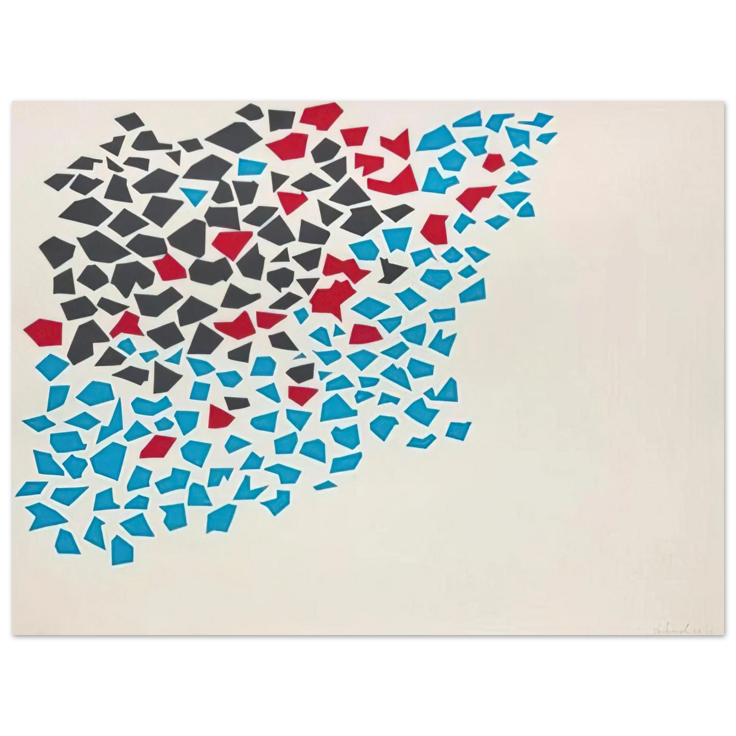 Robert Goodnough - Abstract Composition - 1980  75x100 cm / 30x40inches Fine Art Poster