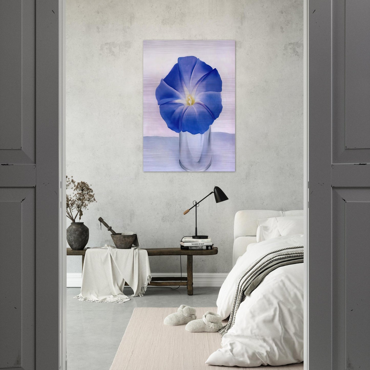 Blue Morning Glory - Georgia O'Keeffe Brushed Aluminum Print - 70x100 cm / 28x40 inches | Georgia O'Keeffe Aluminum Print | Georgia O'Keeffe Prints