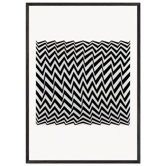 FRAGMENT 3 1965 - Bridget Riley 70x100 cm / 28x40 inches Framed Art Print – Black Wooden Frame