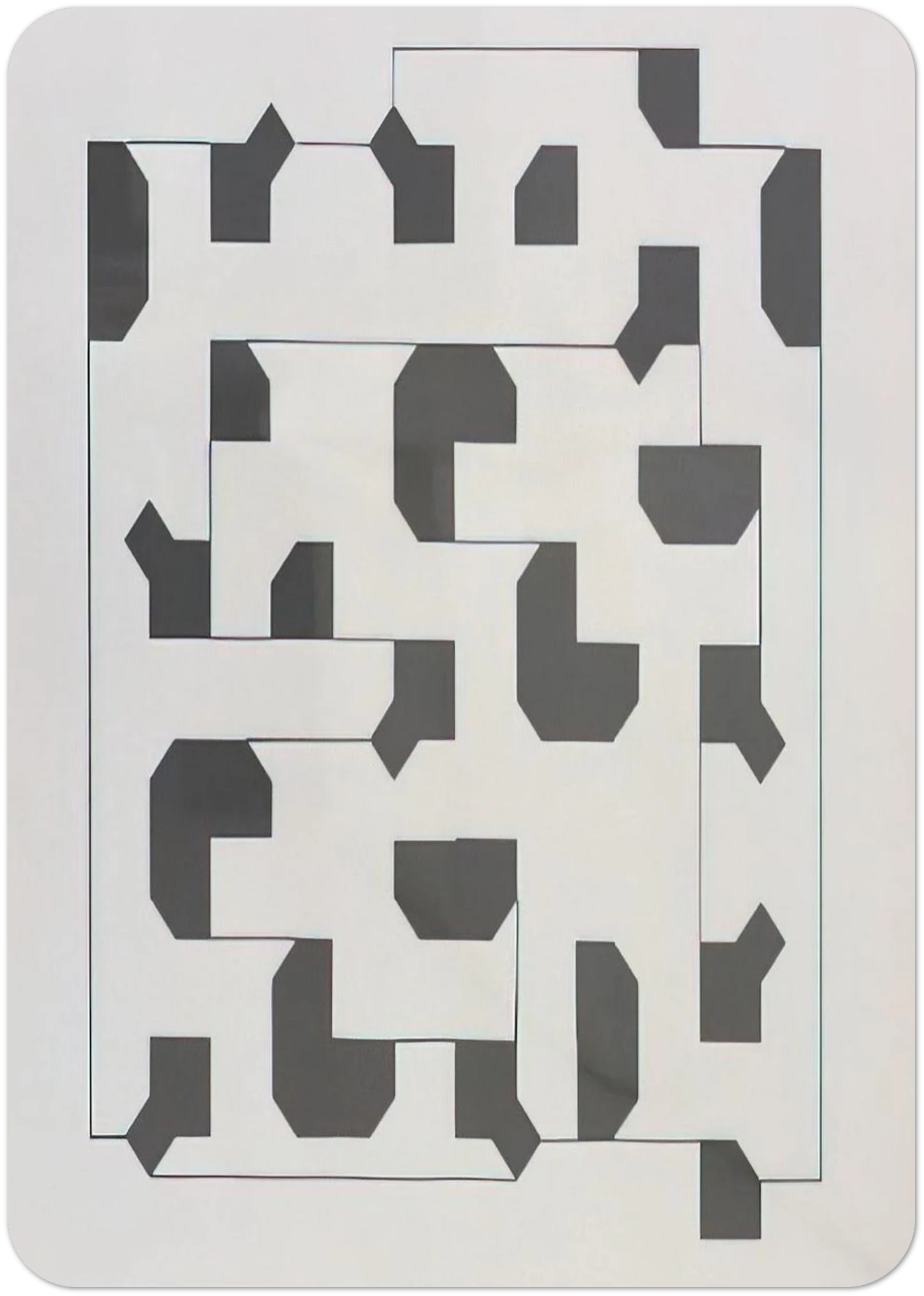 Curva di Peano - 1975 By Bruno Munari Pack of 10 Post Cards | Bruno Munari Post Cards | A6 (10.5 x 14.8 cm) - 4.1 x 5.8 inches