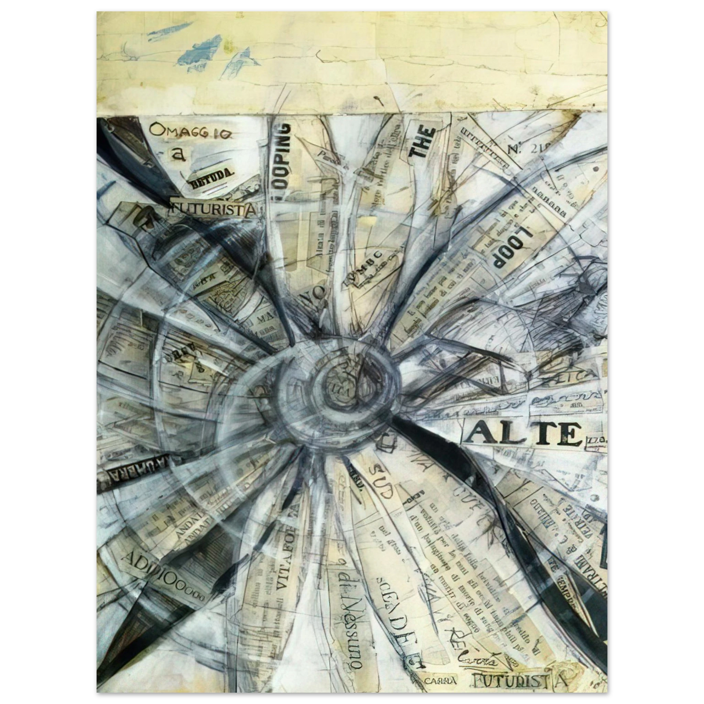 Carlo Carra - OMAGGIO A BETUDA FUTURISTA 1915  75x100 cm / 30x40inches Fine Art Poster