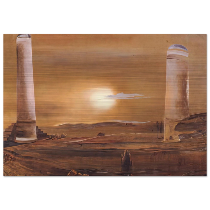 THE TOWERS - Salvador Dali Brushed Aluminum Print - 70x100 cm / 28x40 inches | Salvador Dali Aluminum Print | Salvador Dali Prints