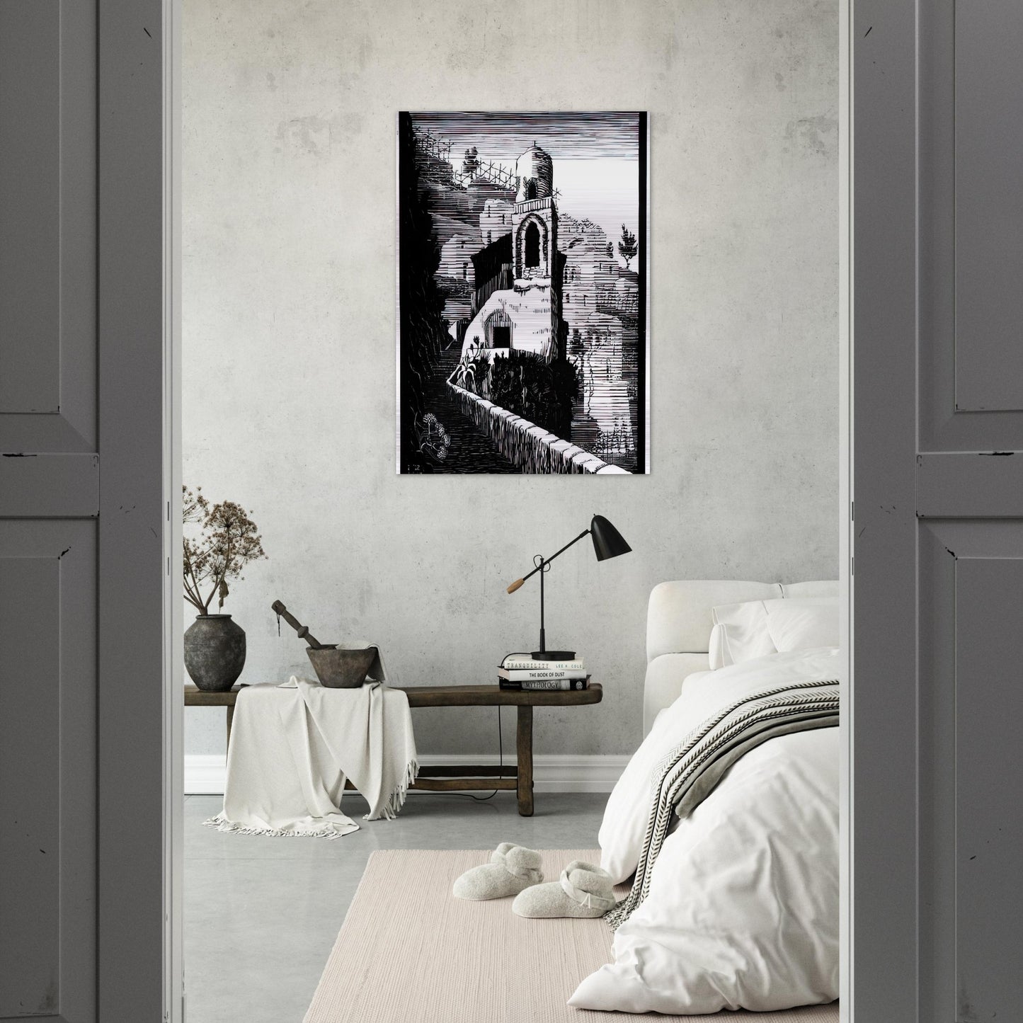 SAN GIOVANNI RAVELLO FEBRUARY 1932 1932 - MC Escher Brushed Aluminum Print - 70x100 cm / 28x40 inches | MC Escher Aluminum Print | MC Escher Prints