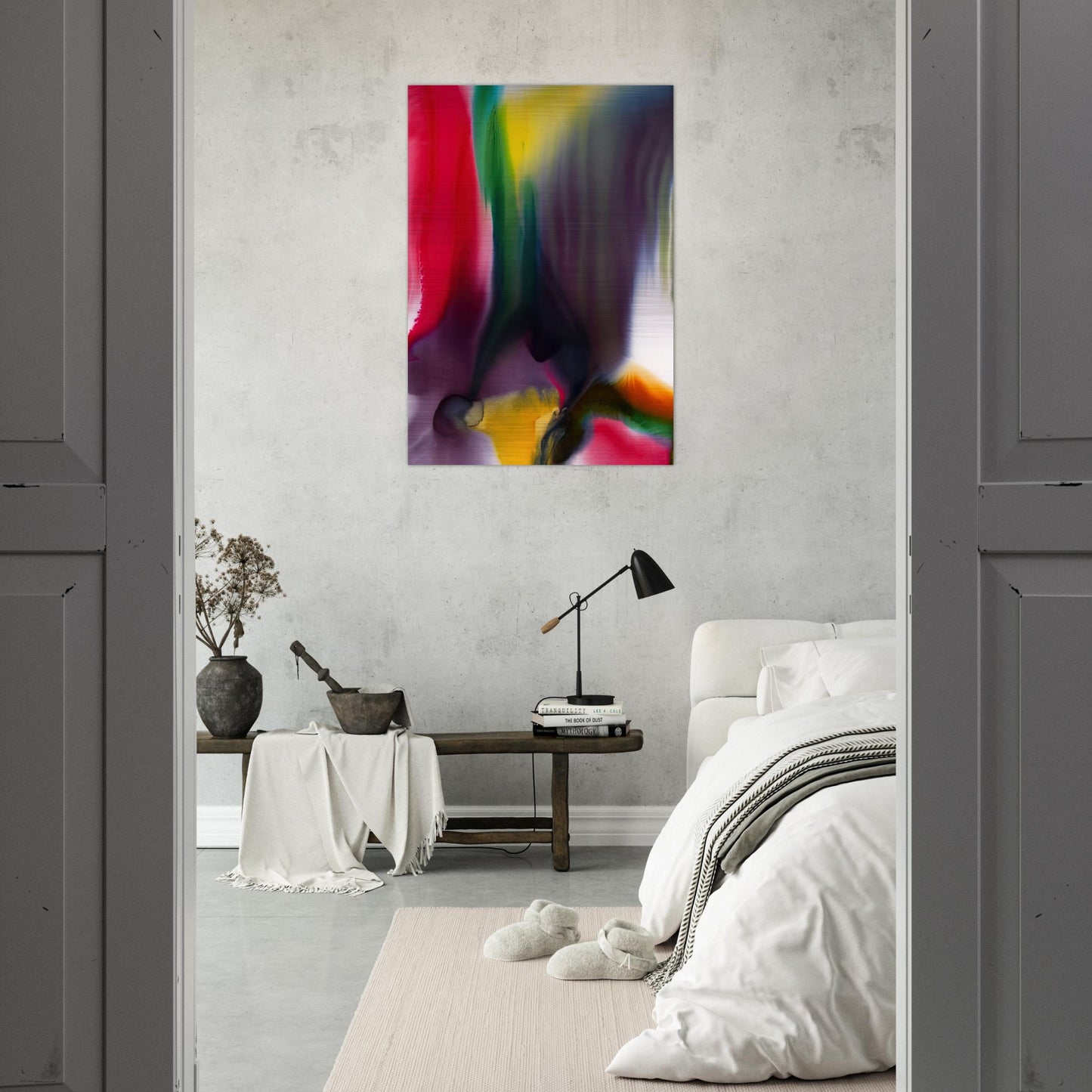 Phenomena Agate Bridge - 1978 - Paul Jenkins Brushed Aluminum Print - 70x100 cm / 28x40 inches | Paul Jenkins Aluminum Print | Paul Jenkins Prints