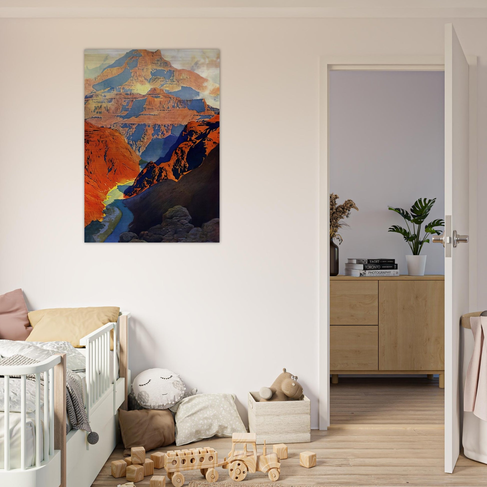 Grand Canyon - Maxfield Parrish Brushed Aluminum Print - 70x100 cm / 28x40 inches | Maxfield Parrish Aluminum Print | Maxfield Parrish Prints