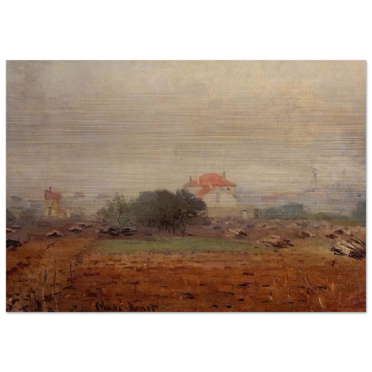 Fog - claude monet Brushed Aluminum Print - 70x100 cm / 28x40 inches | claude monet Aluminum Print | claude monet Prints