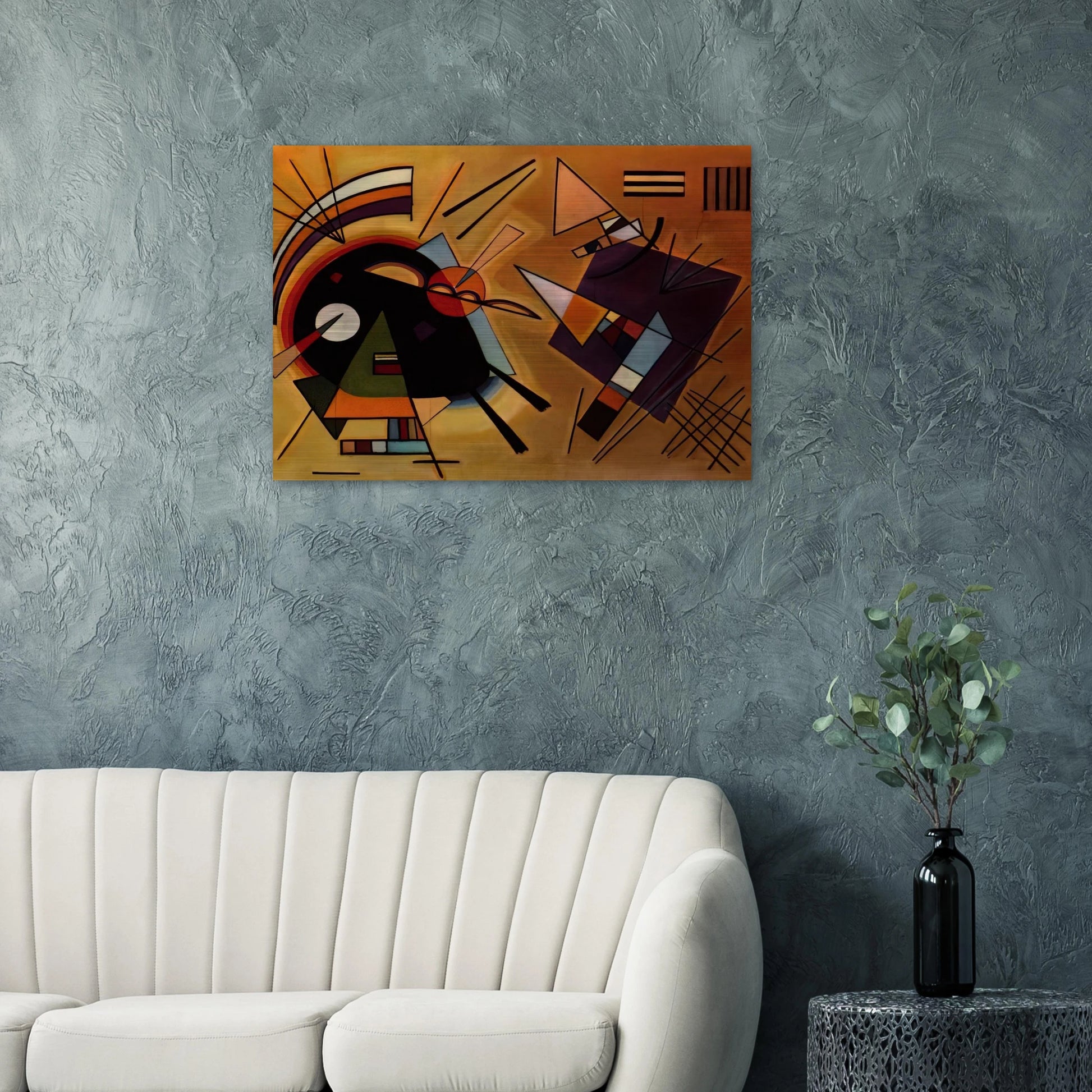 BLACK AND VIOLET 1923 - Wassily Kandinsky Brushed Aluminum Print - 70x100 cm / 28x40 inches | Wassily Kandinsky Aluminum Print | Wassily Kandinsky Prints