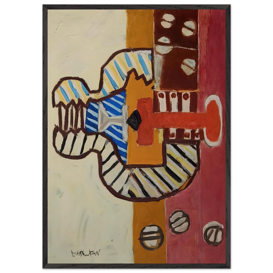 THE VALVE 1954 - Roy Lichtenstein 70x100 cm / 28x40 inches Framed Art Print – Black Wooden Frame
