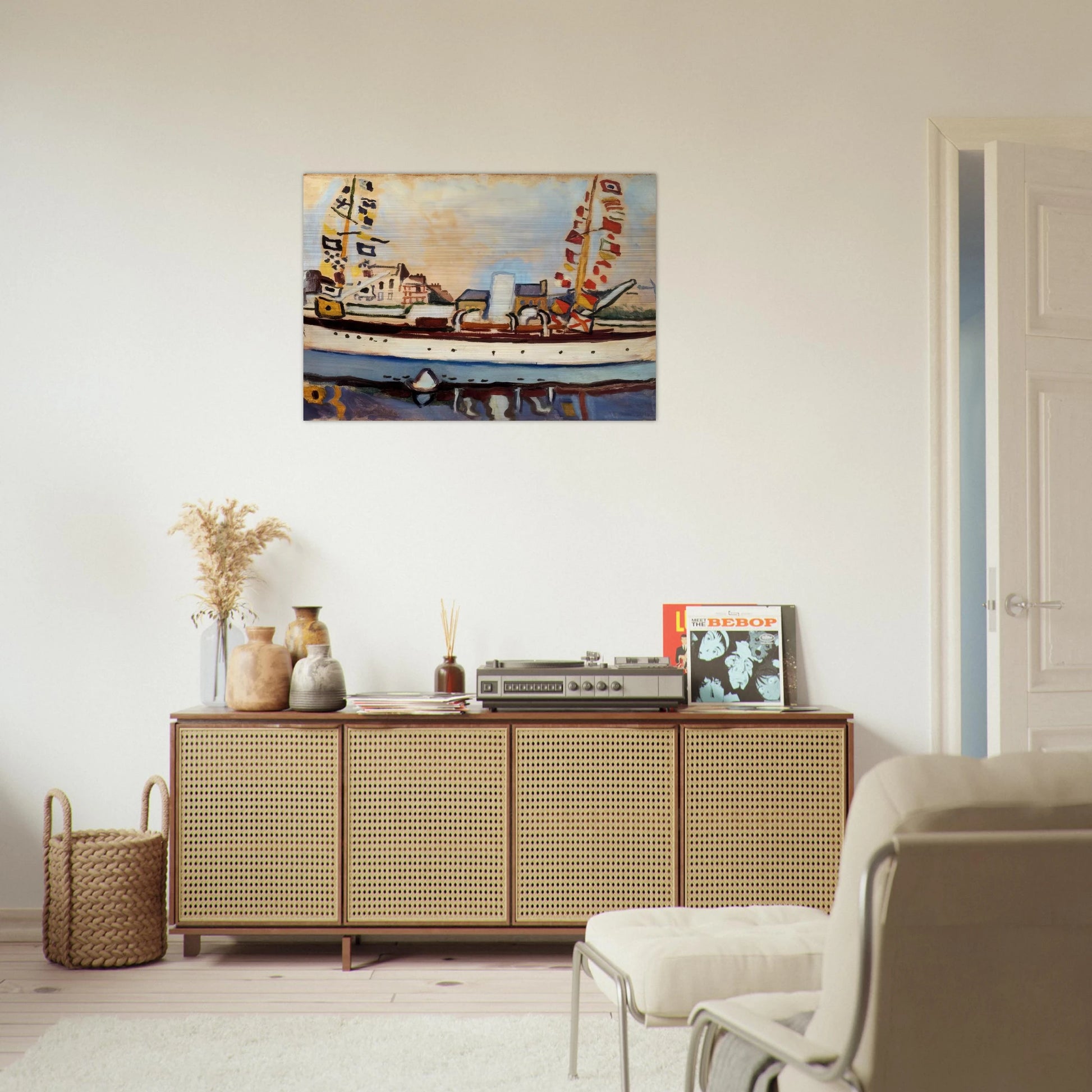 THE ENGLISH YACHT 1906 - Raoul Dufy Brushed Aluminum Print - 70x100 cm / 28x40 inches | Raoul Dufy Aluminum Print | Raoul Dufy Prints