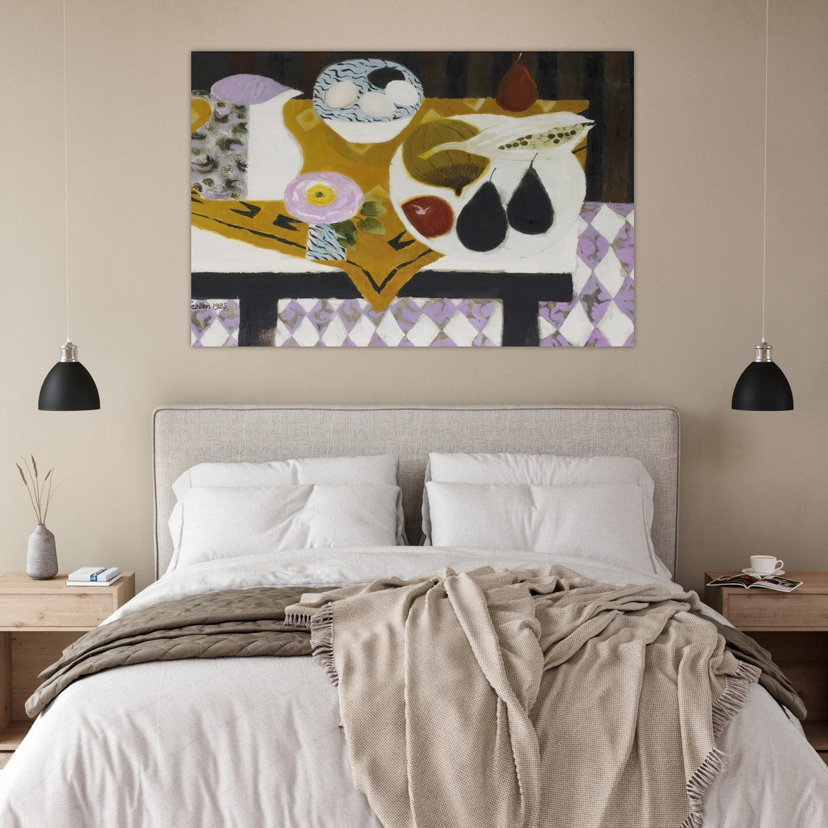 Bowl of Eggs - 1985 - Mary Fedden Art Prints - 100x150 cm / 40x60″ inches | Mary Fedden Poster | Mary Fedden Prints